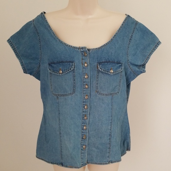 NY Line Tops - NY Line Denim Blue Jean Tank Top 100% Cotton